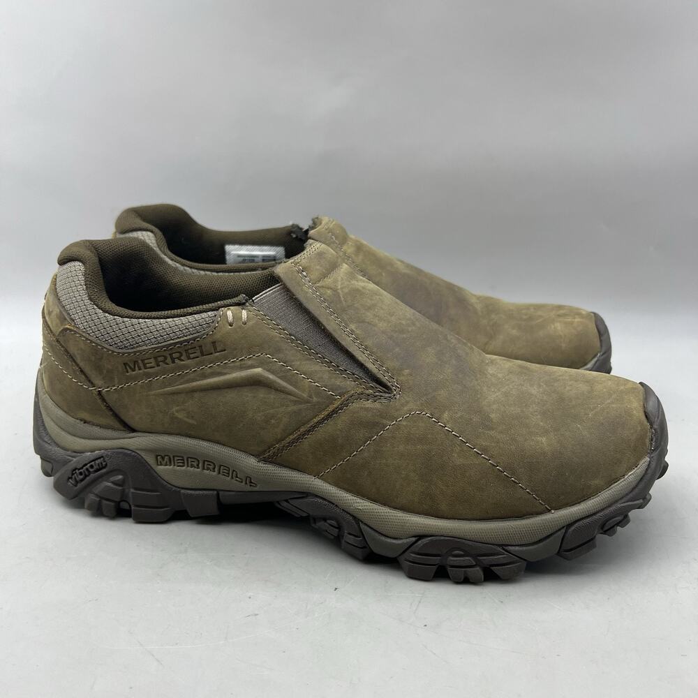 Merrell Moab Adventure Moc Shoes Men Size 9.5 Brown Vibram Comfort Low Sneakers